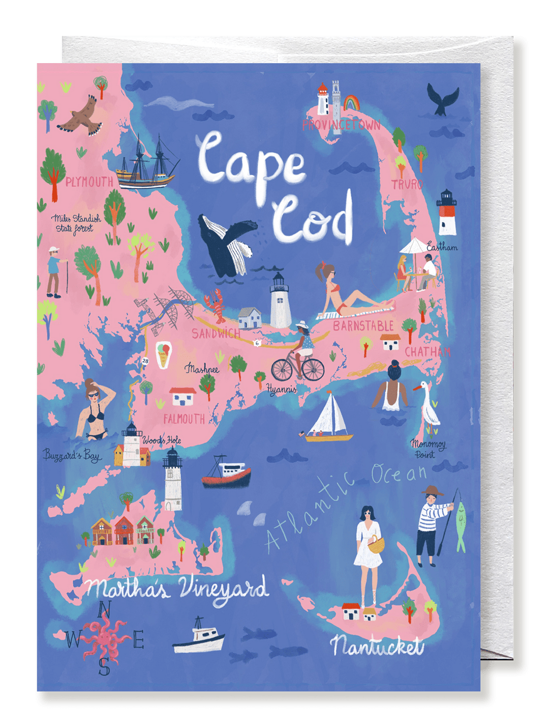 Cape Cod map card - Jolly Dragons