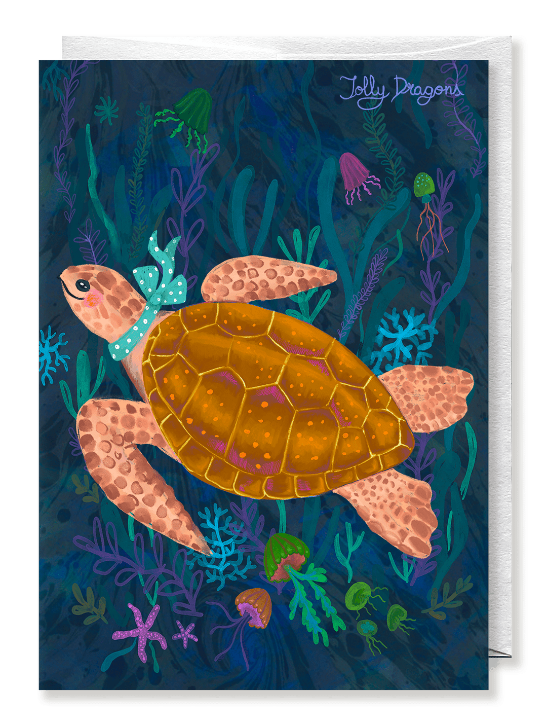 Sea turtle card - Jolly Dragons