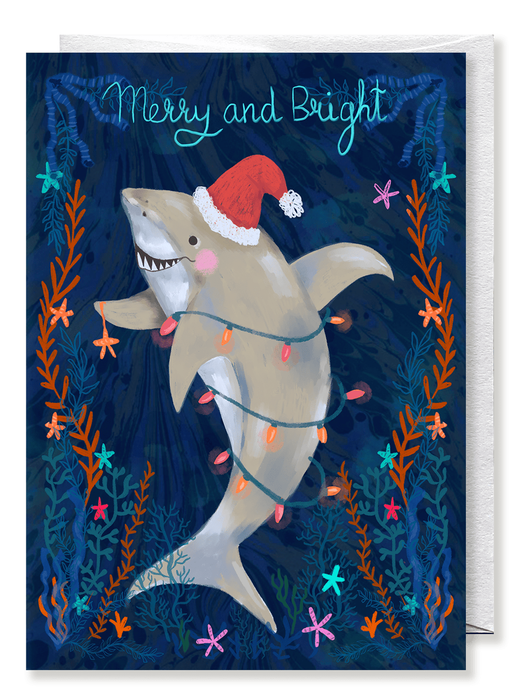 Shark Christmas card - Jolly Dragons