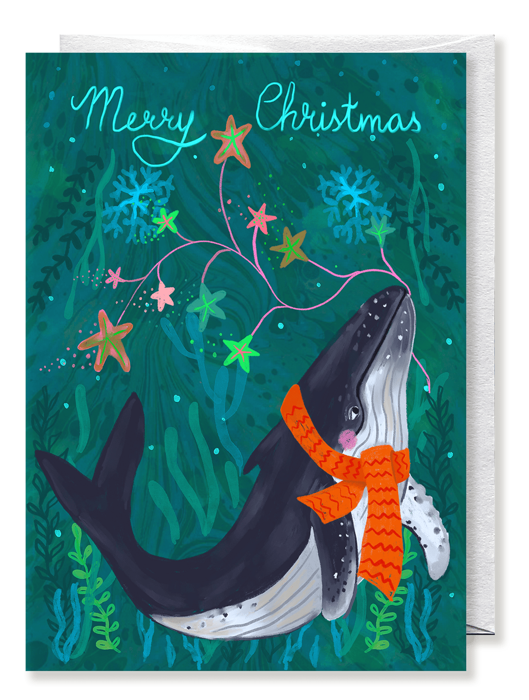 Whale Christmas card - Jolly Dragons